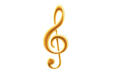 Obraz premium golden treble clef