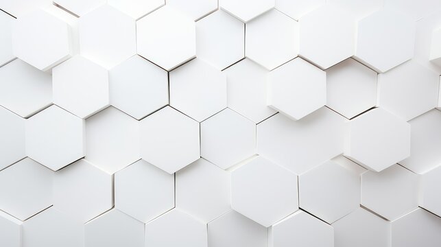 abstract hexagon white background