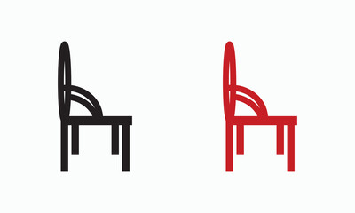 vector chair black and red 