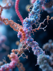A closeup view of a lectin protein binding to a glycosylated sugar molecule illustrating how these interactions are involved in cell adhesion and signaling