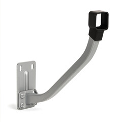 Satellite dish arm with mounting bracket, isolated on flat white background. Ideal for technical catalogs, equipment guides, or repair service visuals.