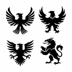 Fototapeta premium bird icon set 