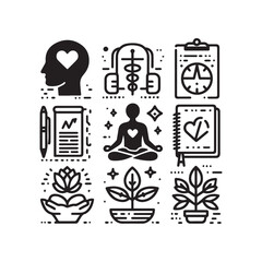 Comprehensive Target Icons Collection Featuring Aim, Goal Setting, Business Success, Accuracy, Purpose Direction, Arrow Hitting Center, Strategic Focus, and Challenge Achievement Symbols in Vector For