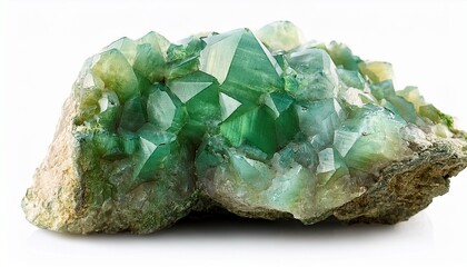 raw benitoite crystal mineral isolated on white