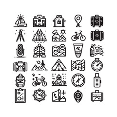 Comprehensive Target Icons Collection Featuring Aim, Goal Setting, Business Success, Accuracy, Purpose Direction, Arrow Hitting Center, Strategic Focus, and Challenge Achievement Symbols in Vector For