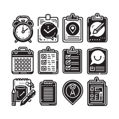 Comprehensive Target Icons Collection Featuring Aim, Goal Setting, Business Success, Accuracy, Purpose Direction, Arrow Hitting Center, Strategic Focus, and Challenge Achievement Symbols in Vector For