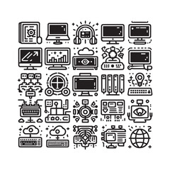 Comprehensive Target Icons Collection Featuring Aim, Goal Setting, Business Success, Accuracy, Purpose Direction, Arrow Hitting Center, Strategic Focus, and Challenge Achievement Symbols in Vector For