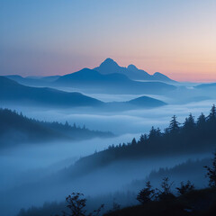Obraz premium sunrise over the mountains
