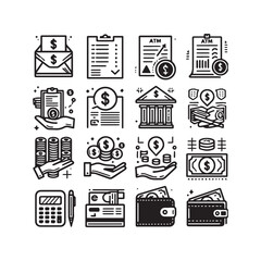 Comprehensive Target Icons Collection Featuring Aim, Goal Setting, Business Success, Accuracy, Purpose Direction, Arrow Hitting Center, Strategic Focus, and Challenge Achievement Symbols in Vector For