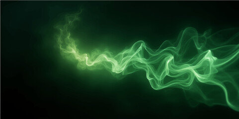Abstract black light green smoke and flame patterns create a dark, fiery background with a burning motion design.