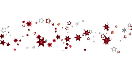Festive background with red and silver stars. Perfect for holidays, celebrations, and more.