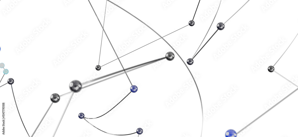 Poster stock photo of an abstract network connection graphic. perfect for technology, communication, and co
