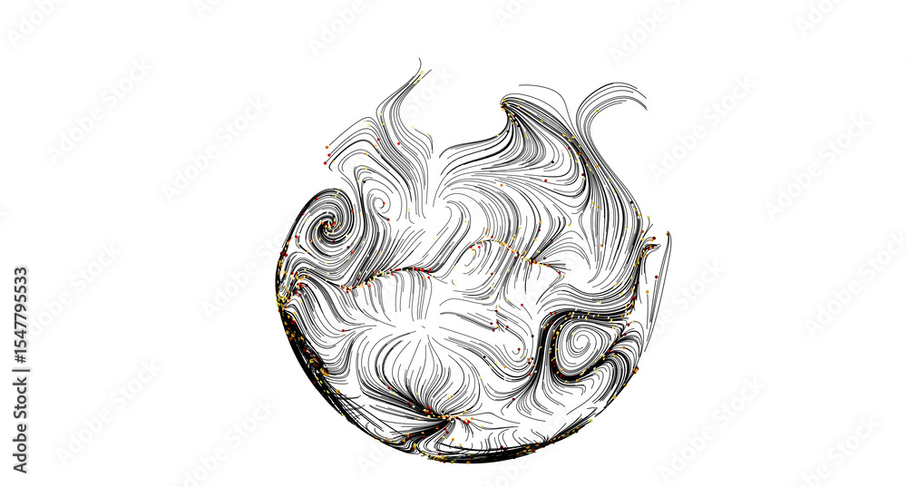 Poster intricate, swirling lines create a unique flame design. perfect for artistic backgrounds.