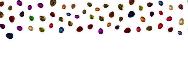 Colorful handmade easter eggs isolated