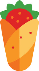 Flat Style Chicken Wrap Backgr Vector Art