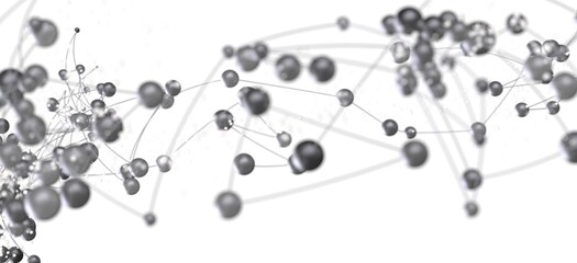 3D rendering of a network connection, ideal for technology, communication, and global concepts.