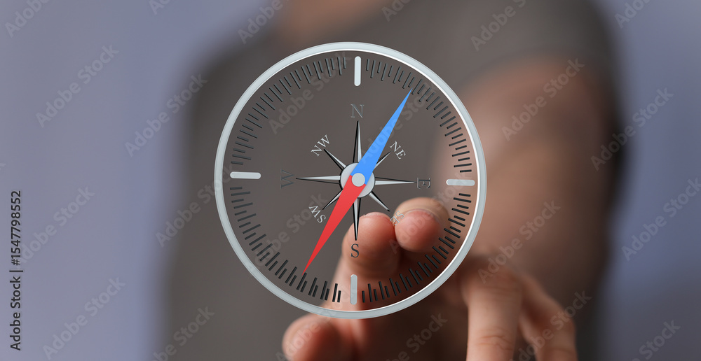 Aufkleber Navigate your path with this digital compass.  Find your way with ease and precision.