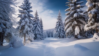 Fototapeta premium snow trees