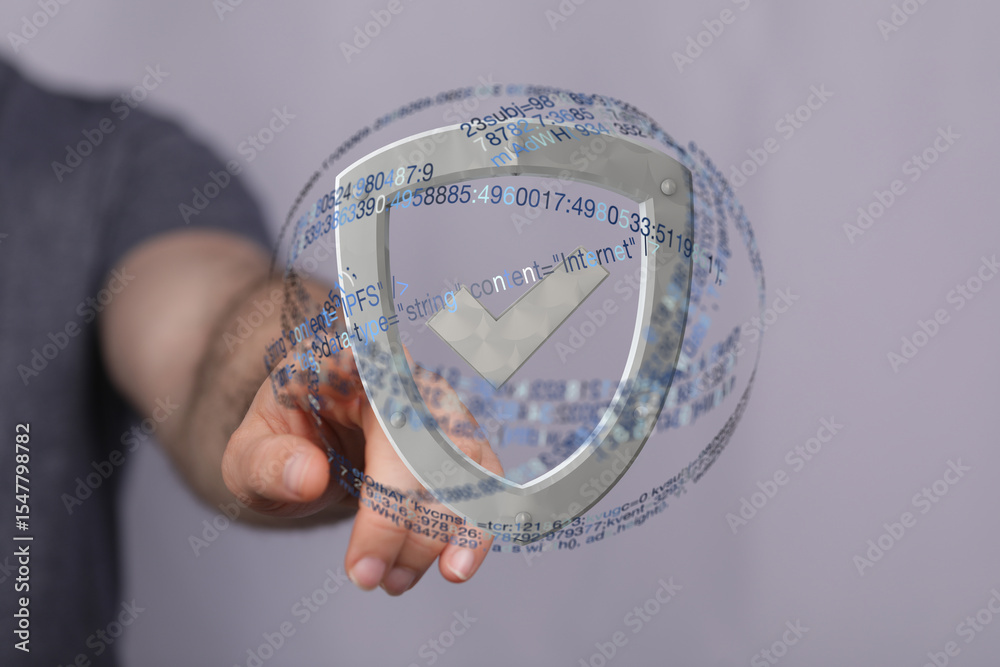 Poster Secure your data with robust cybersecurity measures.  Protect your information.