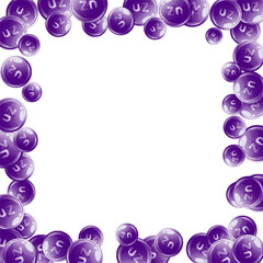 Zinc round capsules scattered randomly.