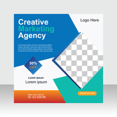 Digital Marketing Agency Or Corporate Social Media Banner Instagram Post Template