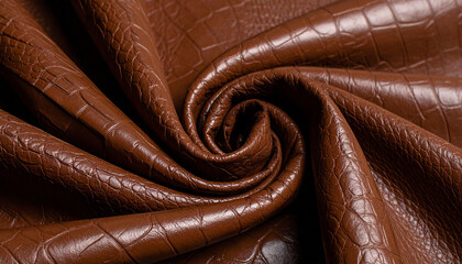  Luxurious Texture: A captivating close-up of exquisite brown leather, its intricate details revealing the texture, pattern, and natural beauty.