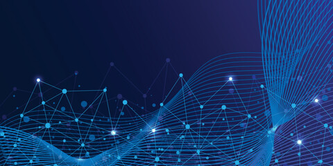 Abstract plexus background with connected lines and dots