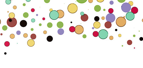  Colorful confetti on white background