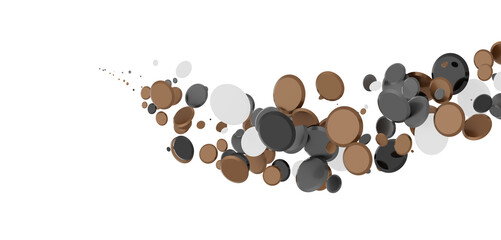 Multicolor confetti abstract background with a lot of falling pieces, isolated on a white background. Festive decorative tinsel element for design