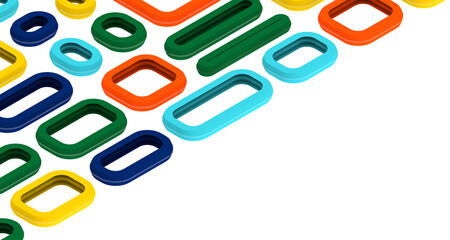 Abstract Geometric backgrounds full Color - Divider 3d