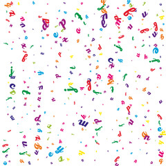 School notebook cover. Colorful childish floating