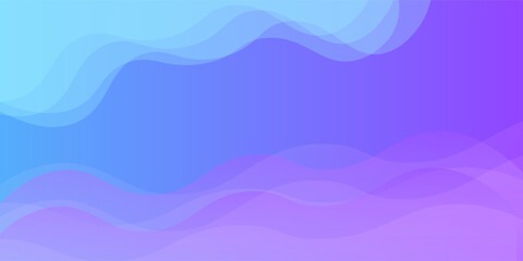 Banner background, blue and purple gradations, colorful, wavy effect stye, memphis
