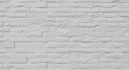 Obraz premium Elegant white stone brick wall pattern.