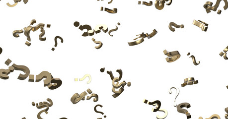 question marks, original 3d illustration