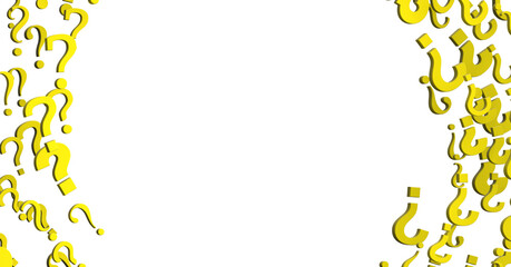 question icons, original 3d rendering;