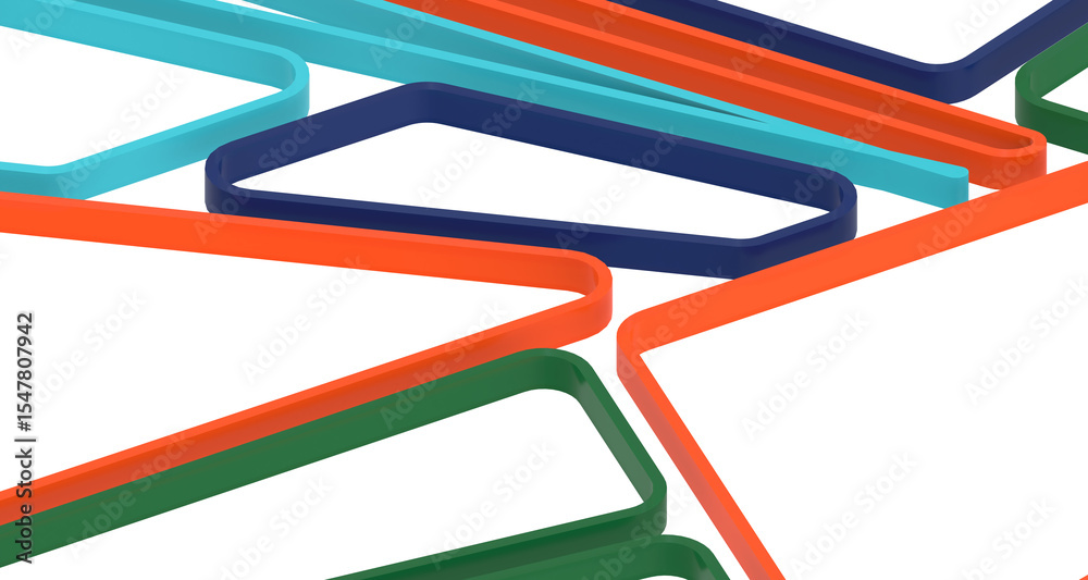 Aufkleber Mosaic triangular low poly style abstract geometric background - Divider 3d