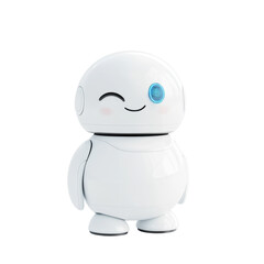 Adorable robot toy with blue eye for children’s room decor