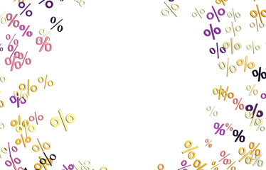 percent shopping digital in 3d. background