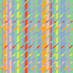 Vector seamless checkered pattern in yellow, red, blue green colors.
Repetitive bright tartan pattern. Design for fabric, wrapping paper, textiles, social media, packaging, postcards, stickers, poster