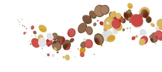  Multicolored confetti on white
