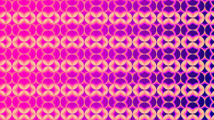 Vibrant Pink and Purple Geometric Pattern with Repeating Circles for Fashion, Pop Art, and Trendy Visual Projects