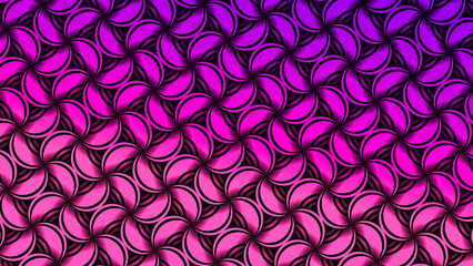 Bold Magenta and Black Swirl Pattern with Abstract Flower Motif for Fashion and Creative Branding
