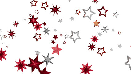 Beautiful red and silver stars on white. Perfect for holidays, celebrations, and more!