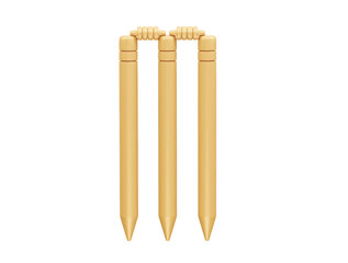 Cricket Stumps icon 3d illustration rendering