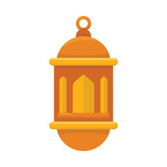Golden Ramadan Lantern Vector Illustration Islamic Festival Light