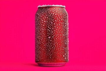 gleaming red soda can embellished