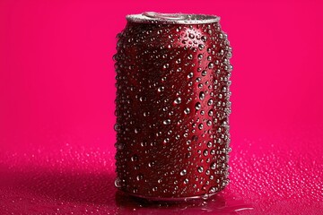 gleaming red soda can embellished