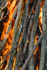 Towering Bonfire, Fiery Night