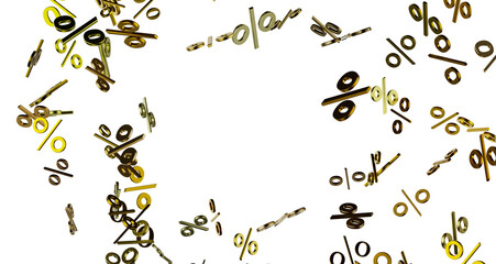 percent shopping digital in 3d. transparent PNG