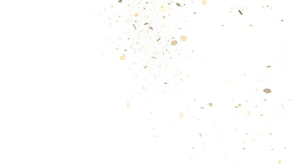 Cascading Splendor: Striking 3D Illustration Showcasing a Dazzling gold Confetti Display